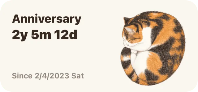 CatDays countdown widget example