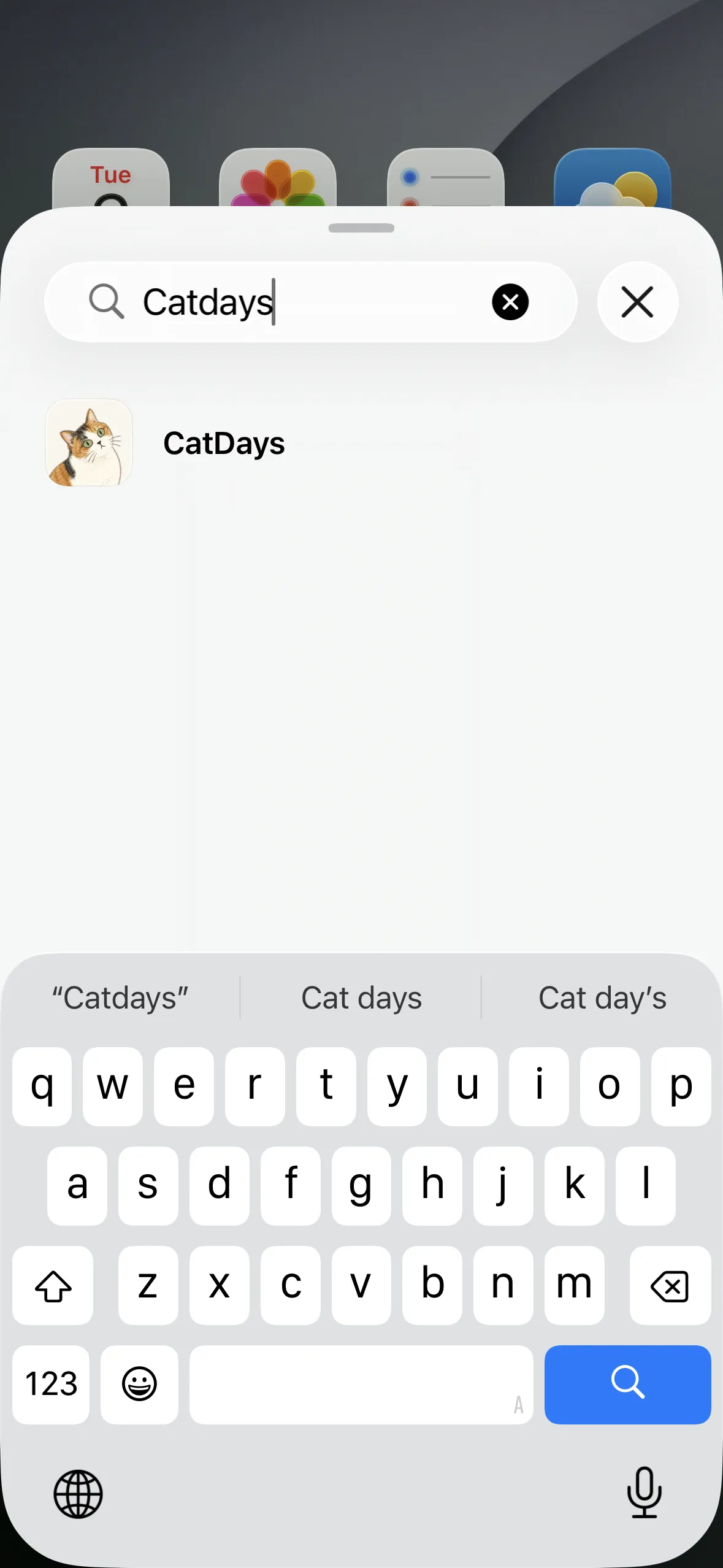 Search for the CatDays widget