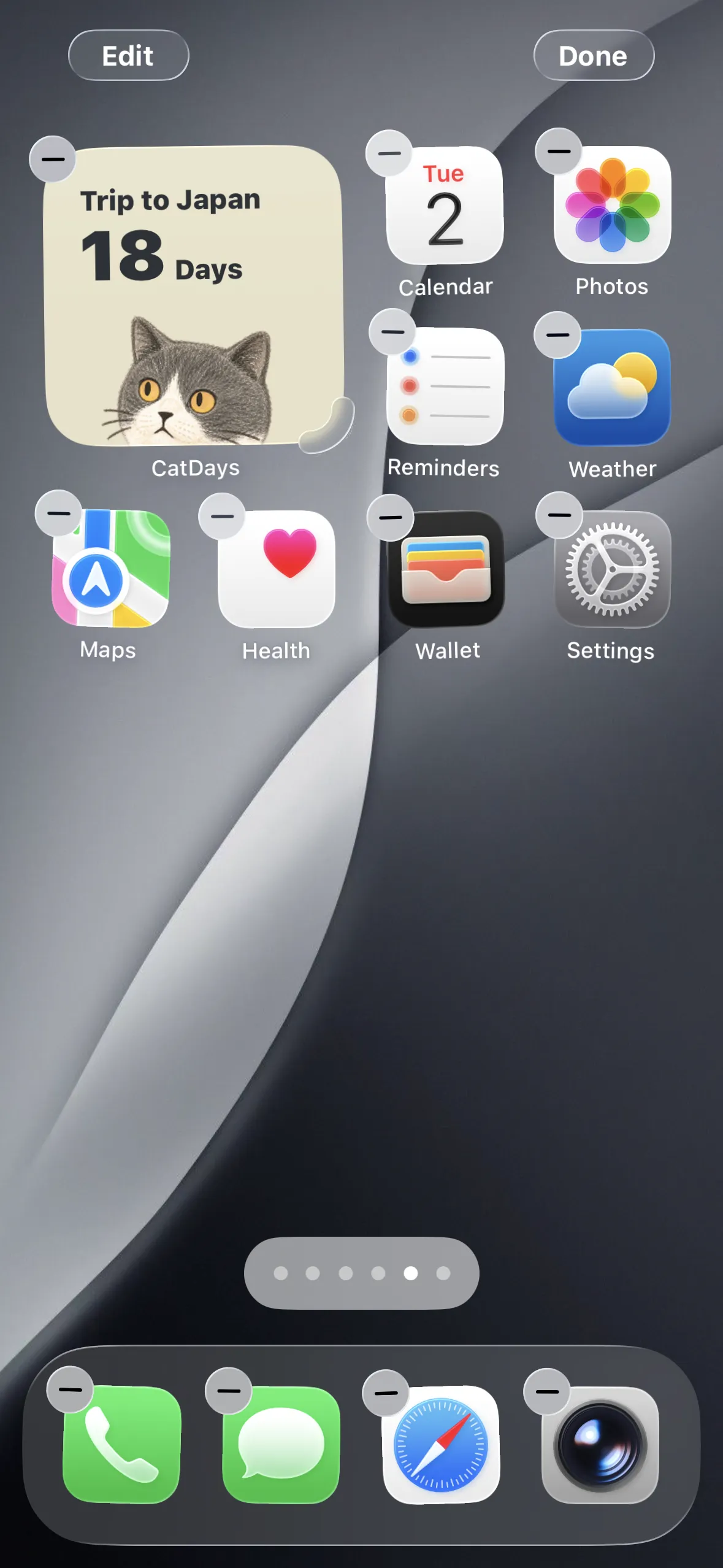 Finish adding the widget