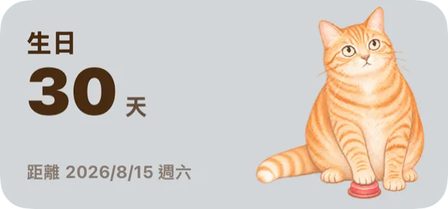 CatDays 倒數 widget 範例